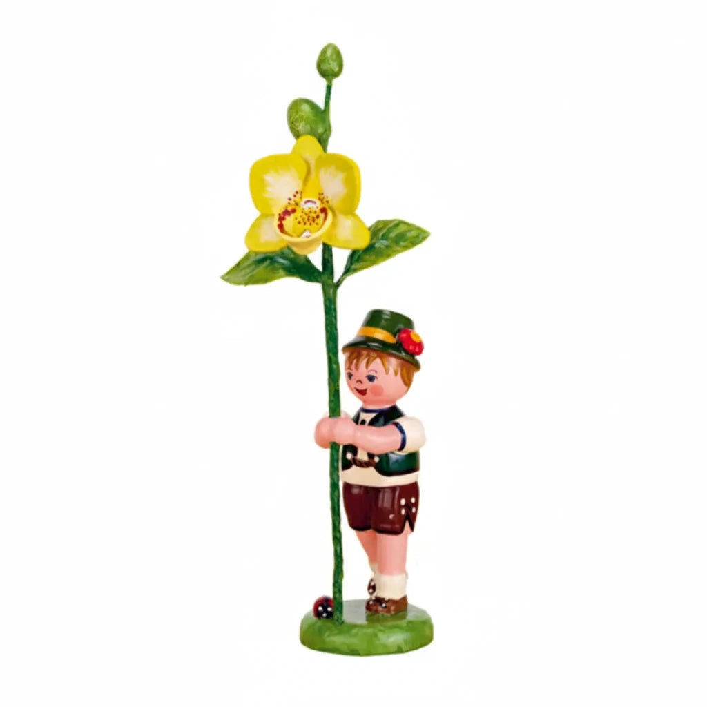 Flower Child Boy with Orchid