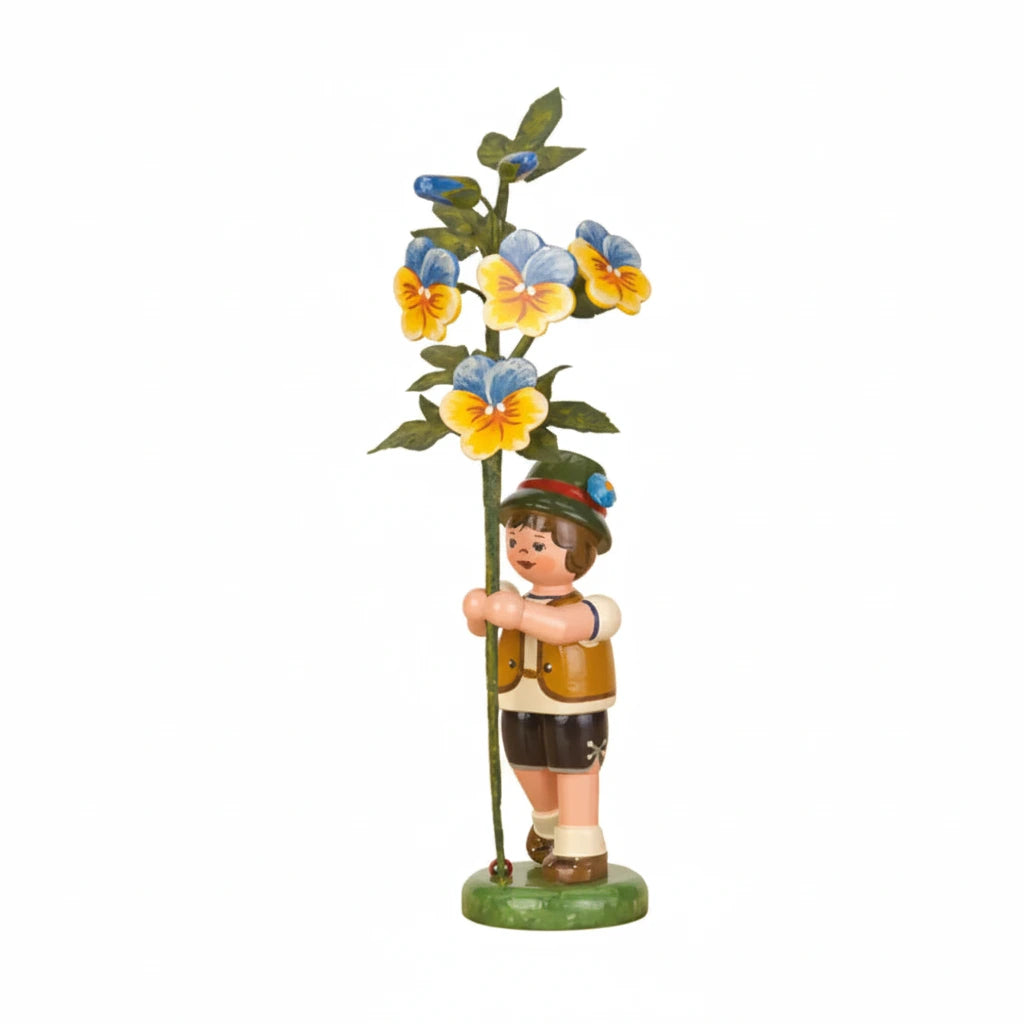 Flower Child Boy with Pansy