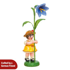 Flower Child Girl with Bluebells