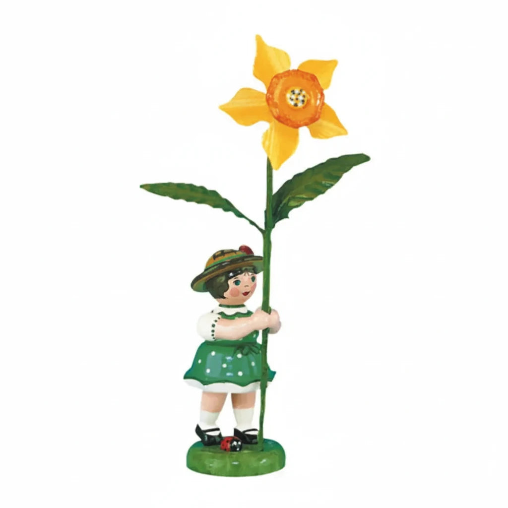Flower Child Girl with Daffodil