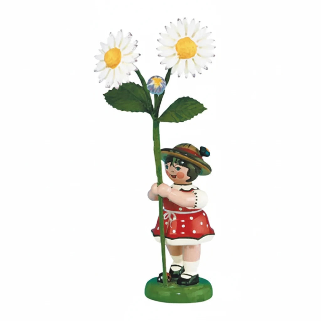 Flower Child Girl with Daisies