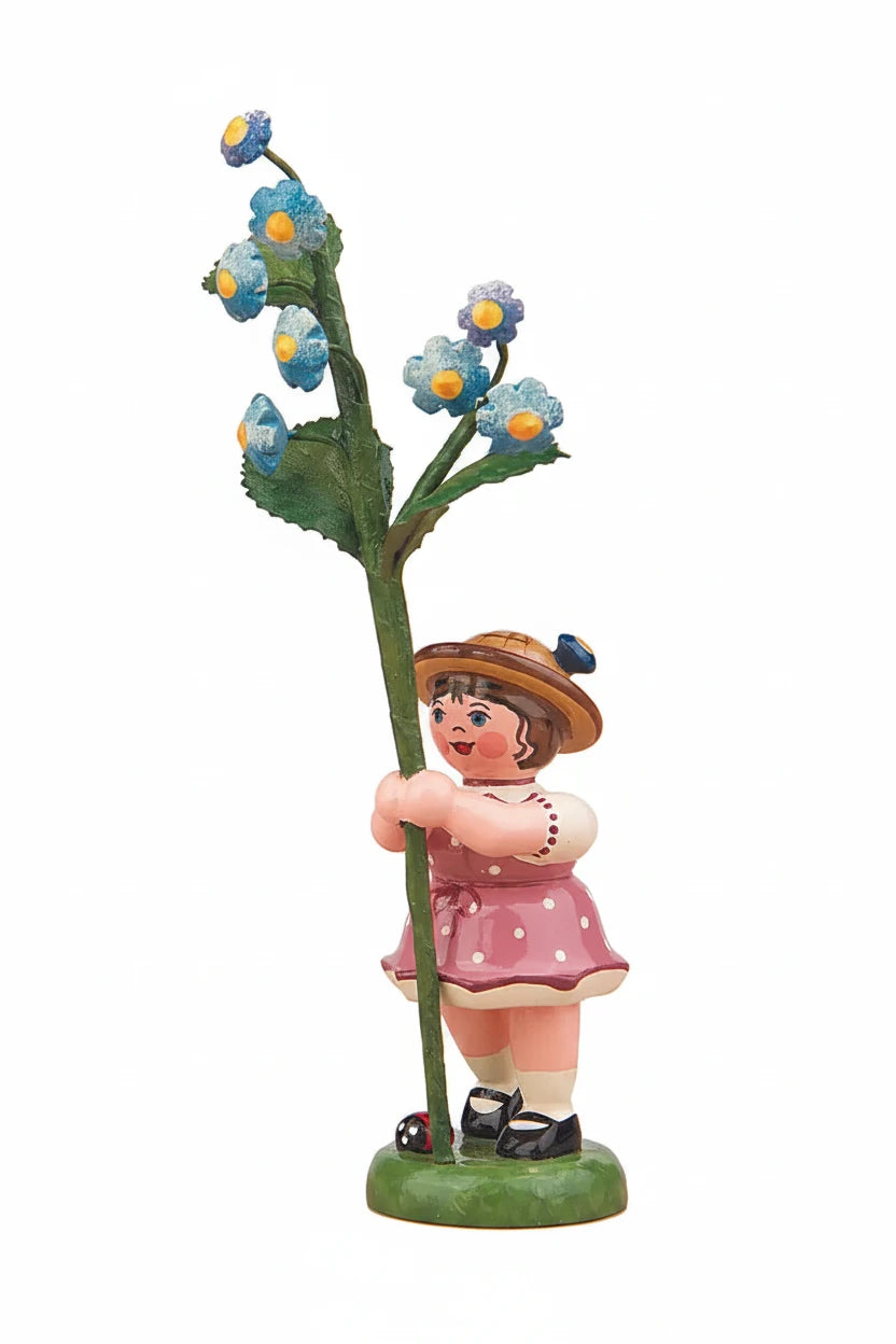Flower Child Girl with Forget-me-not