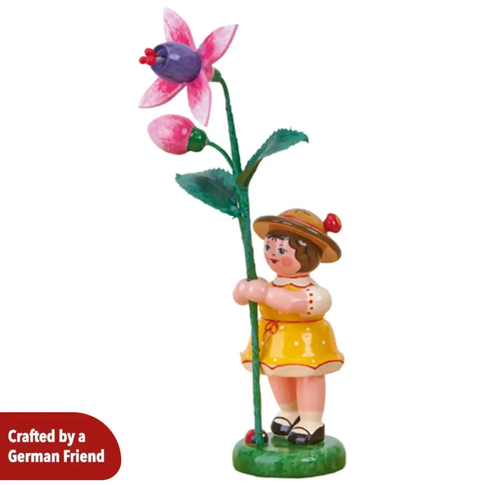 Flower Child Girl with Fuchsia