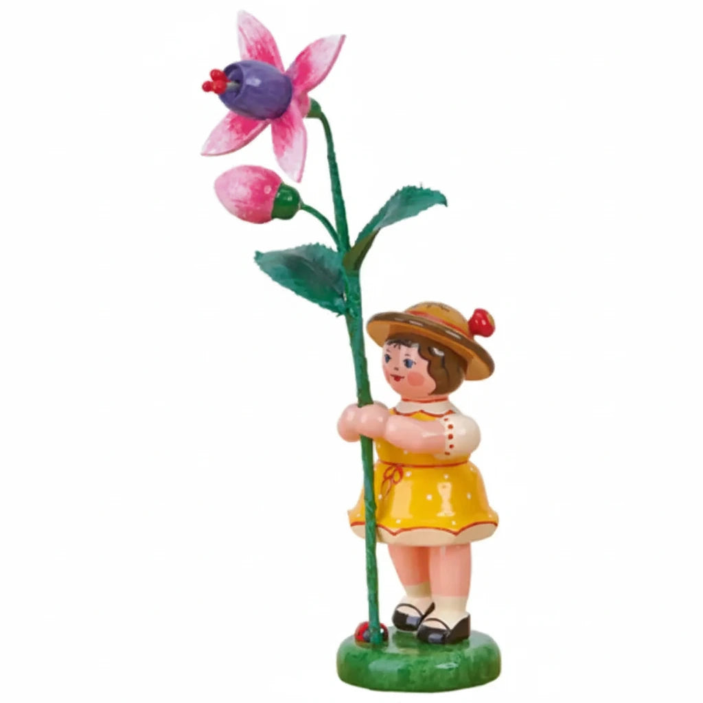 Flower Child Girl with Fuchsia