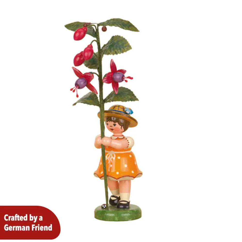 Flower Child Girl with Fuchsia