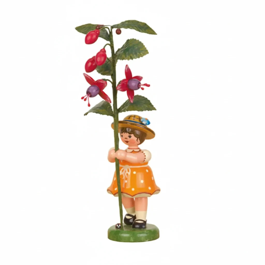 Flower Child Girl with Fuchsia