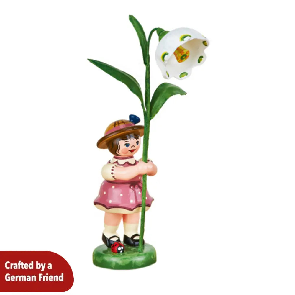 Flower Child Girl with Spring Snowflake