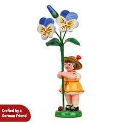 Flower Child Girl with Tufted Pansy