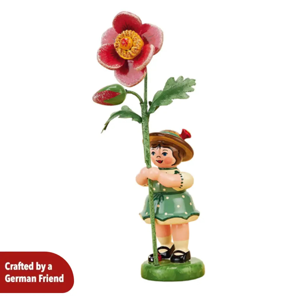 Flower Child Girl with Wild Rose