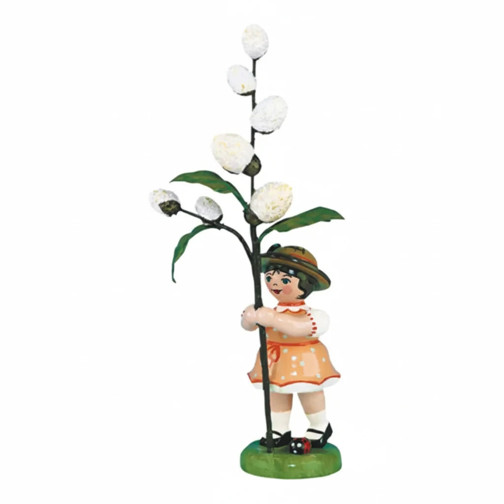 Flower Child Girl with Willow Catkin