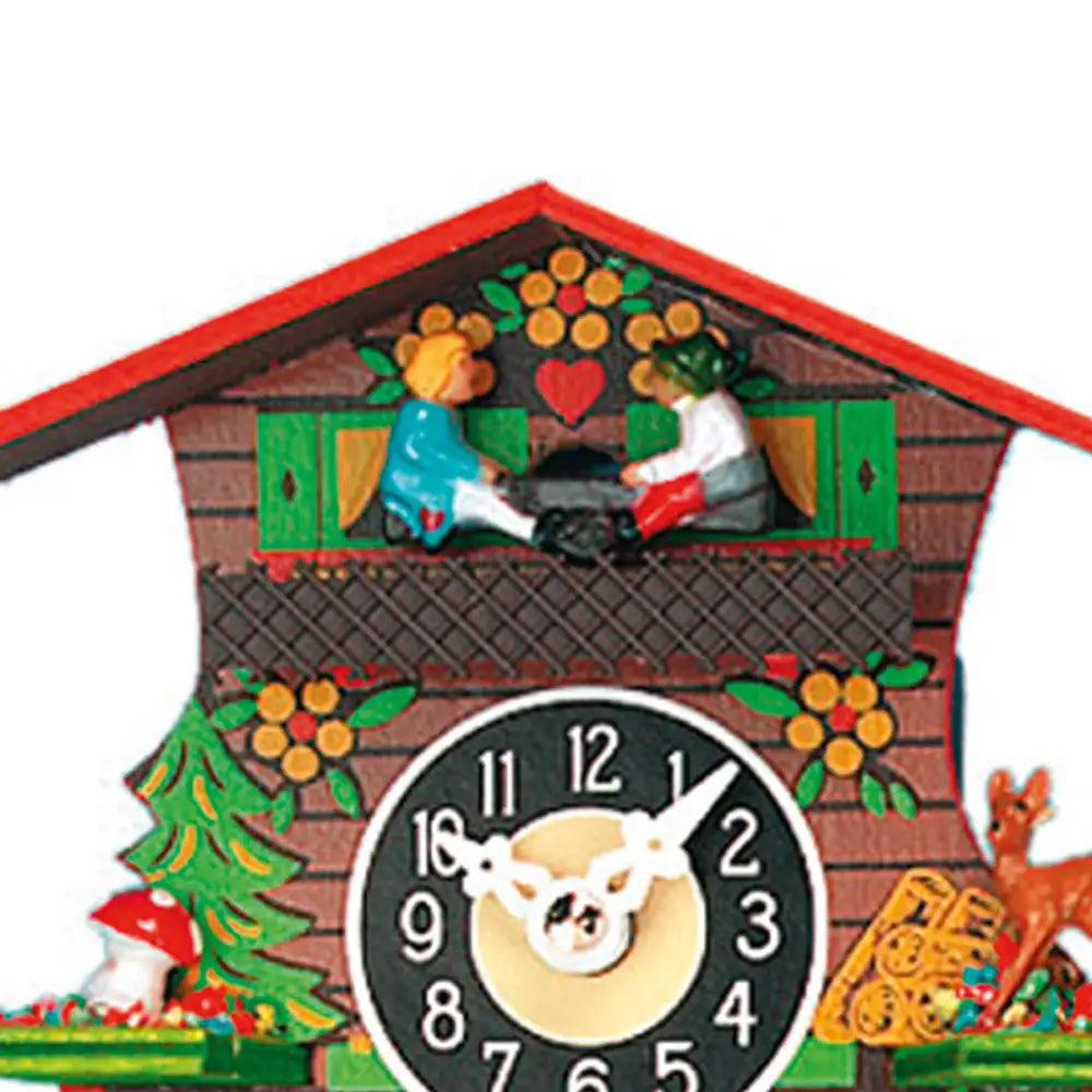 Miniature Quartz Pendulum Clock with Children’s Seesaw