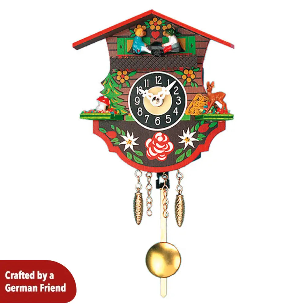 Miniature Quartz Pendulum Clock with Children’s Seesaw