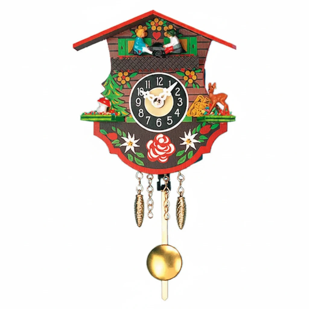 Miniature Quartz Pendulum Clock with Children’s Seesaw