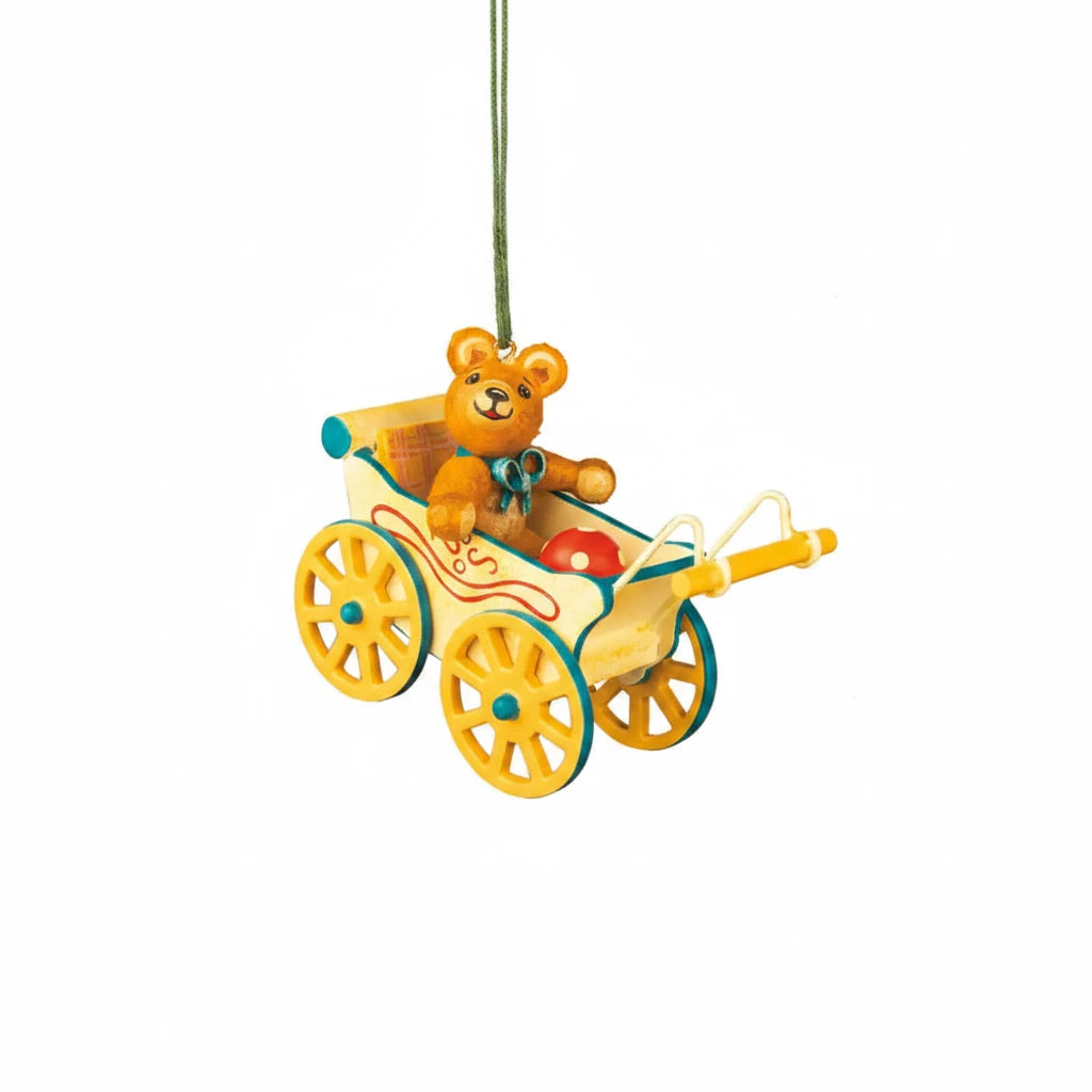 Ornament Teddy In Stroller