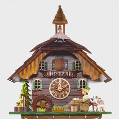 Quartz Cuckoo Clock Chalet with Music and Dog