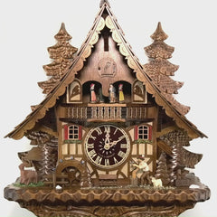 Quartz Cuckoo Clock Forest Chalet with Music and Dancers