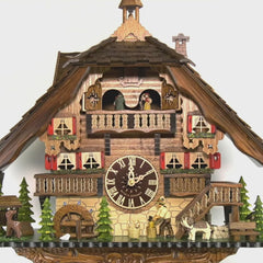Quartz Cuckoo Clock Chalet with Music and Dancers