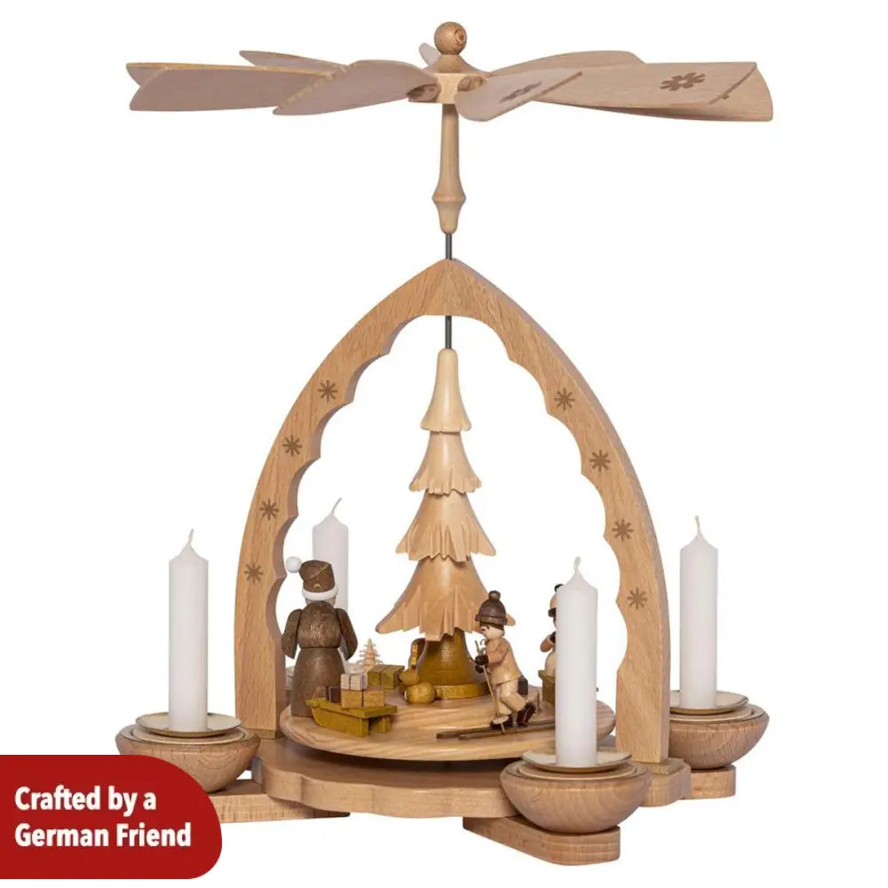 Pyramid - Forest Scene with Children and Gifts