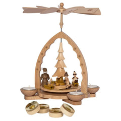 Pyramid - Forest Scene with Children and Gifts