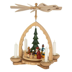 Pyramid - Forest Scene with Children and Gifts Colored