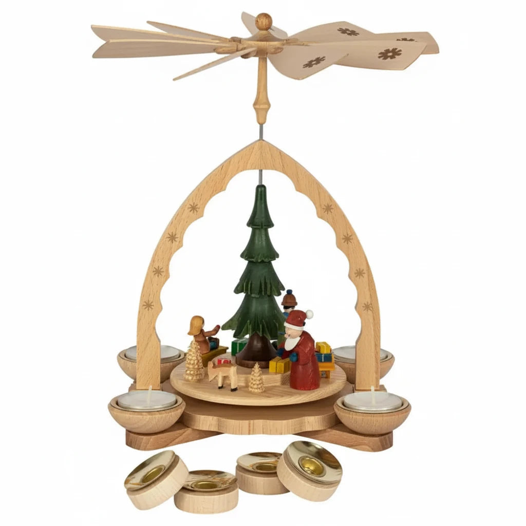 Pyramid - Forest Scene with Children and Gifts Colored