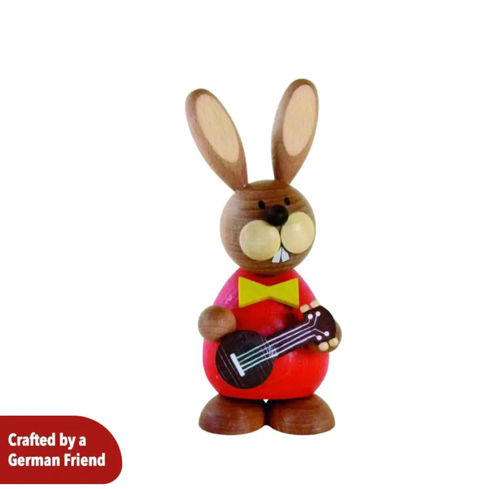 Rabbit playing a guitar