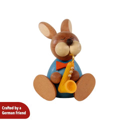 Rabbit plays saxophone