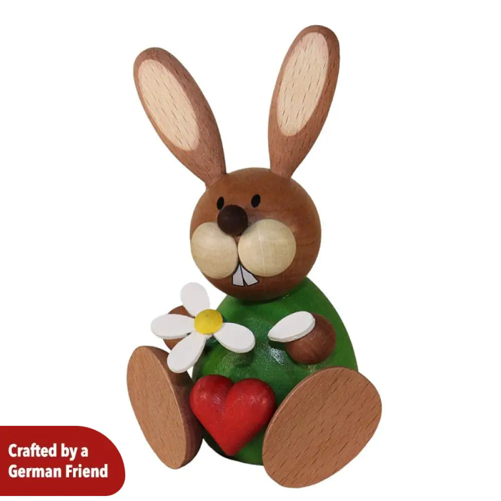 Rabbit with a heart and flower