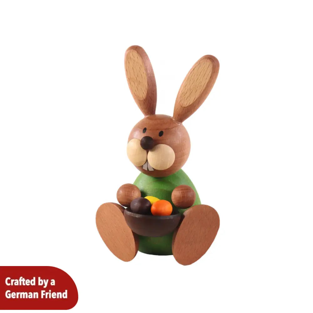 Rabbit with easter egg bowl