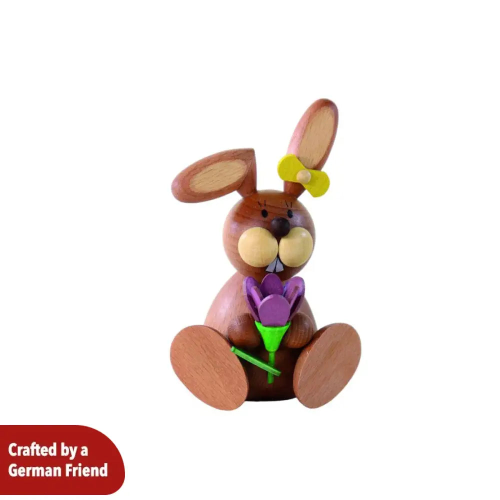 Rabbit woman with a crocus