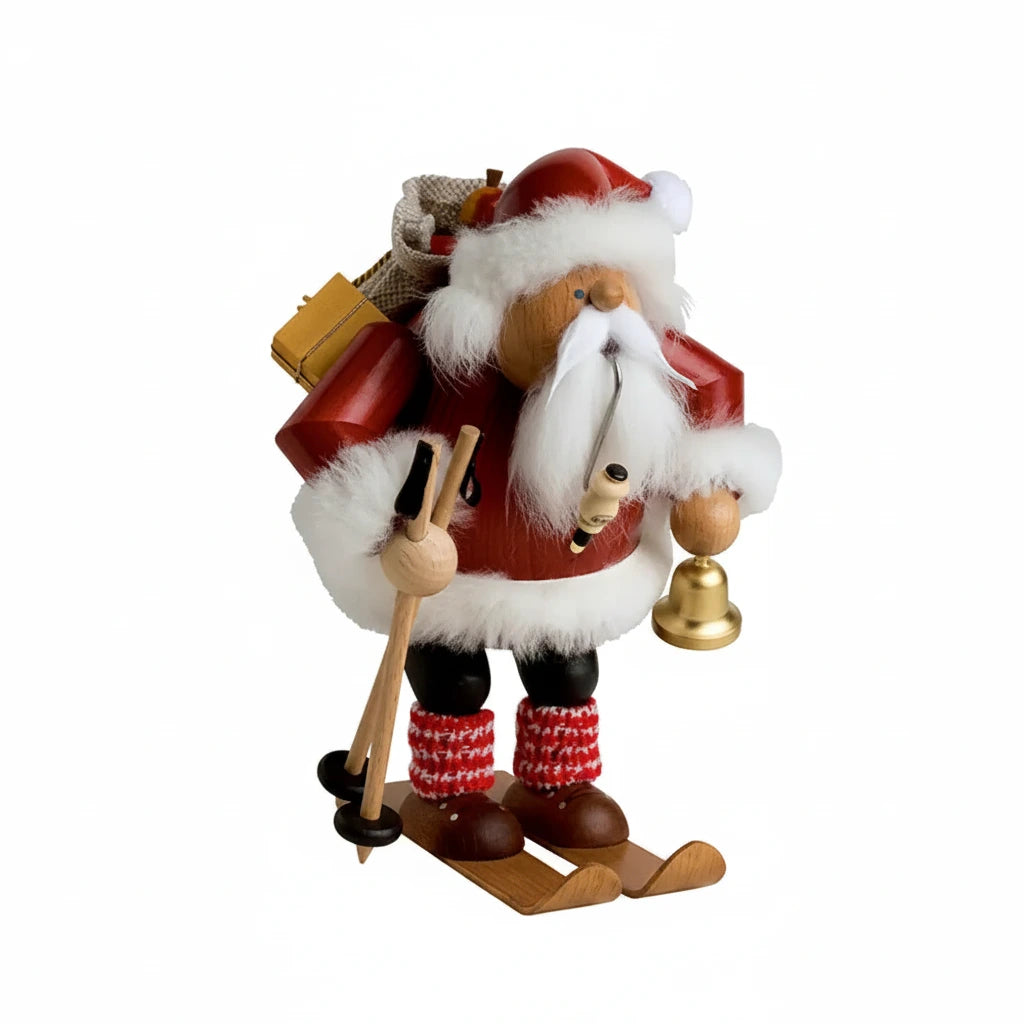 Smoker Santa On Skis