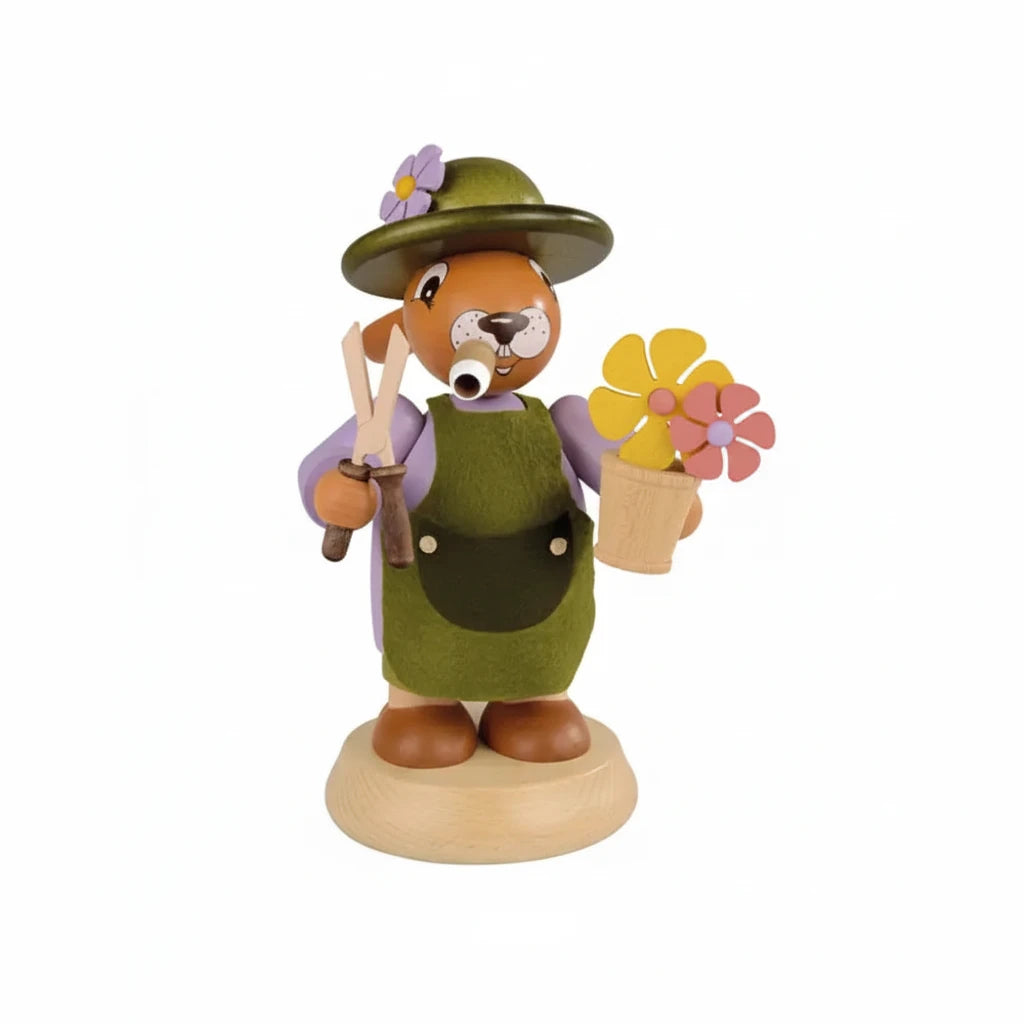Smoking Man Easter Bunny Gardener