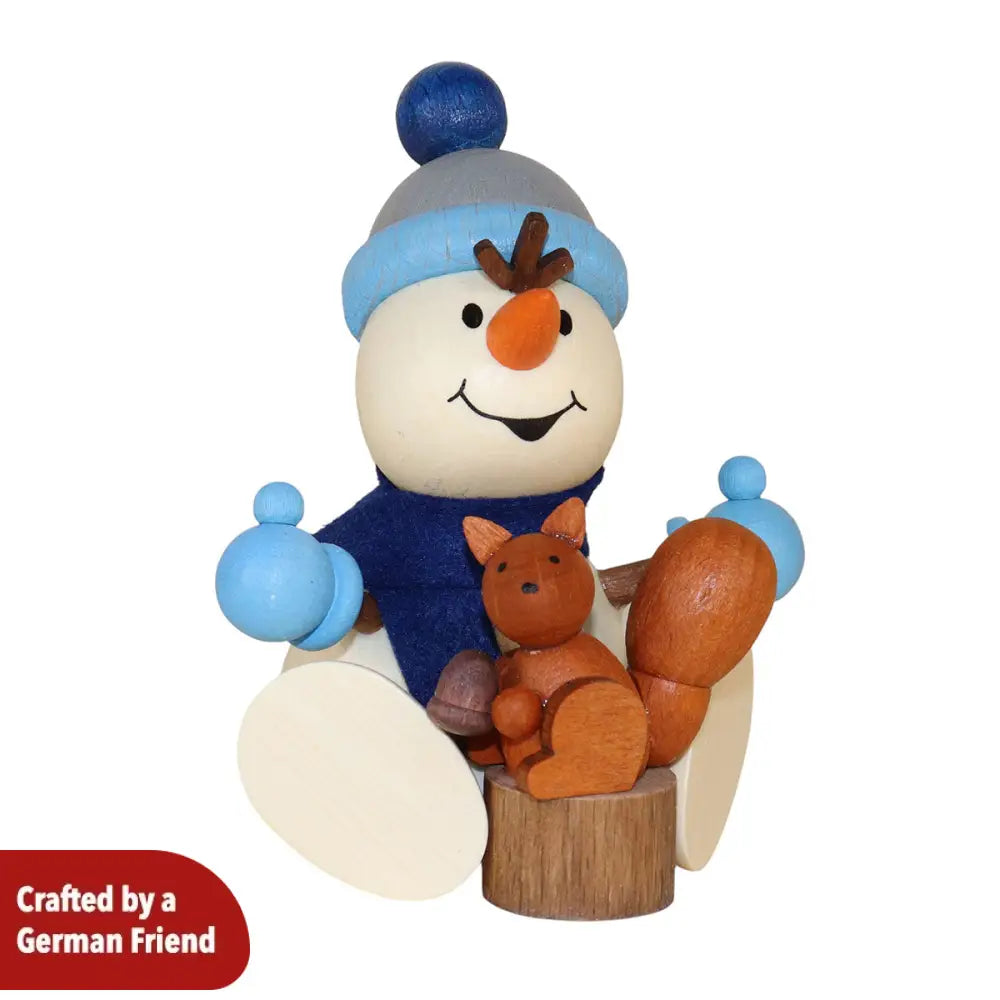 Snowman with Squirrel