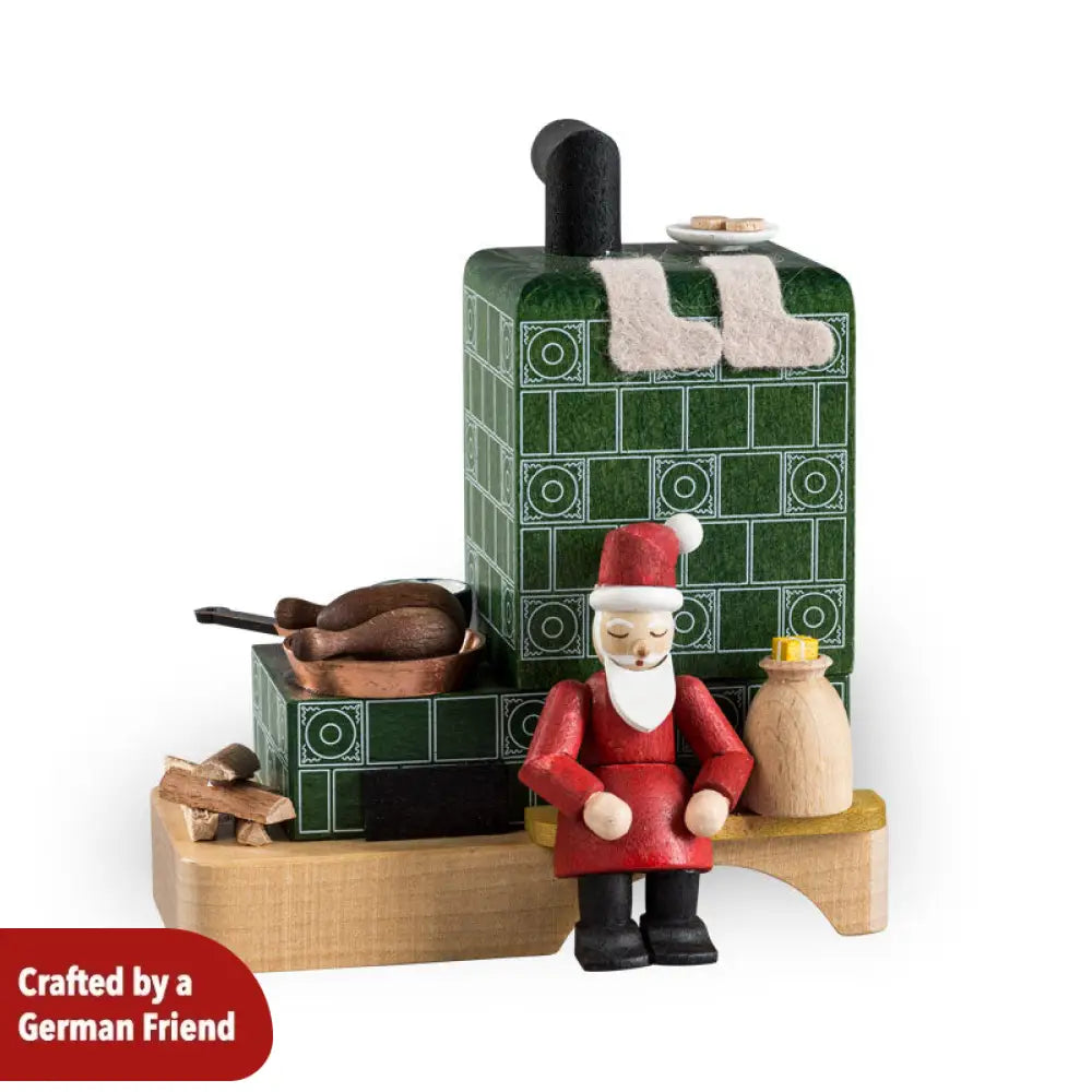 Tiled Stove With Santa