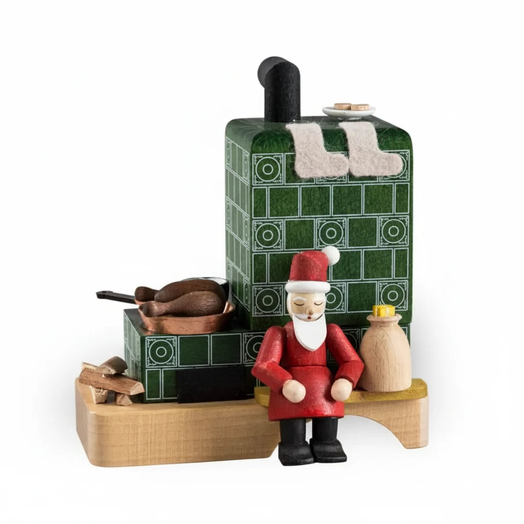 Tiled Stove With Santa