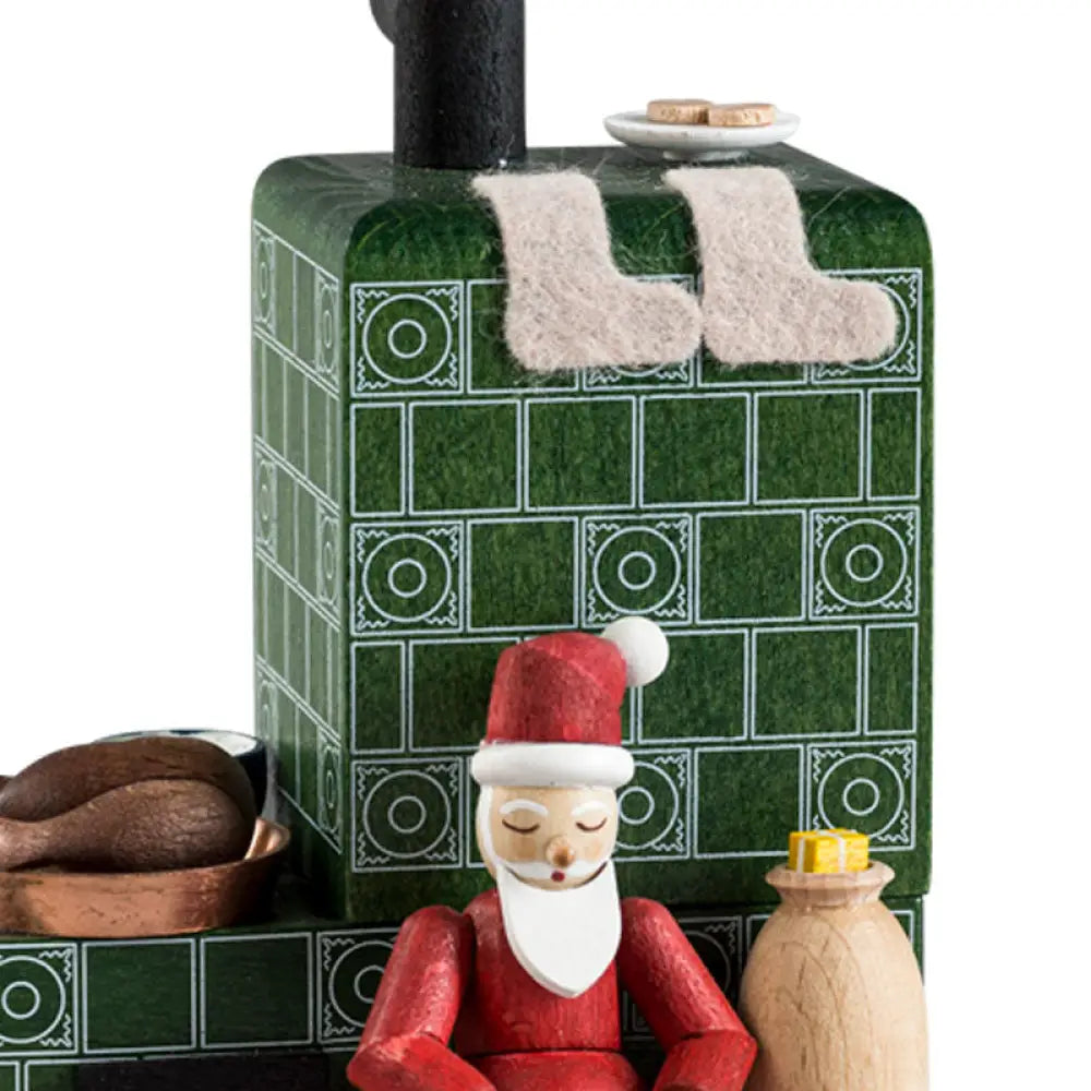 Tiled Stove With Santa