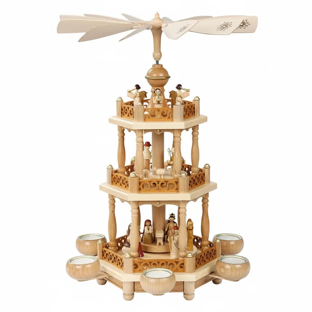 Two-level Pyramid – Nativity Scene with Angels