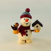 Snowman with birdhouse
