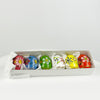 Easter eggs with flowers, 2.2 inch (Set of 6)