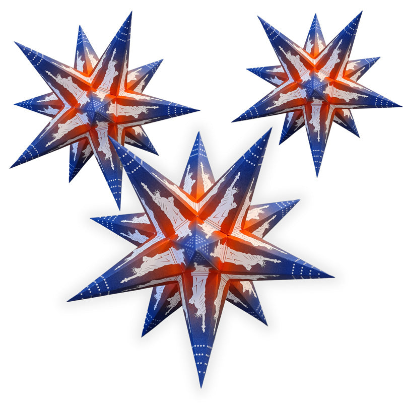 Steinbach Star (Set of 3) - Lady Liberty