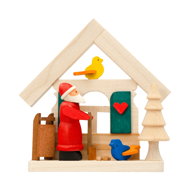 Haus 'Santa Claus mit Vögeln'