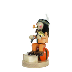 Musikalisches Räuchermännchen Indianer auf Kürbis