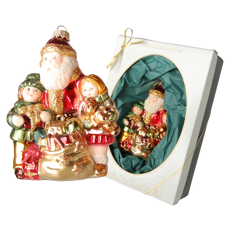 Ornament Viktorianischer Santa mit zwei | Steinbach Steinbach Nutcracker® – Nutcracker Shop Official Kindern