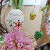 Easter eggs with dotted flowers, 0.87 inch (Set of 6)