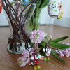 Easter eggs with little flowers, 1.38 inch (Set of 6)