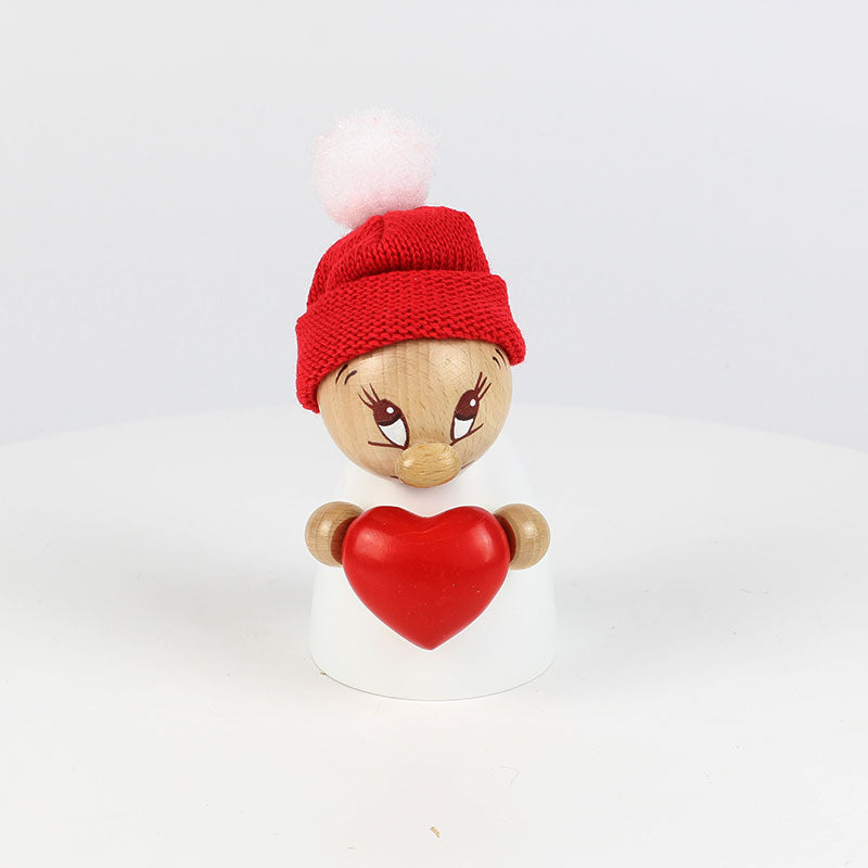 Clumsy Mini Valentine mit Stoffmütze und großer Bommel
